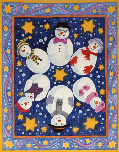 Pupazzo di neve e stelle da Linda Benton
